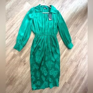 GORGEOUS GREEN SILK DRESS By THE KOOPLES